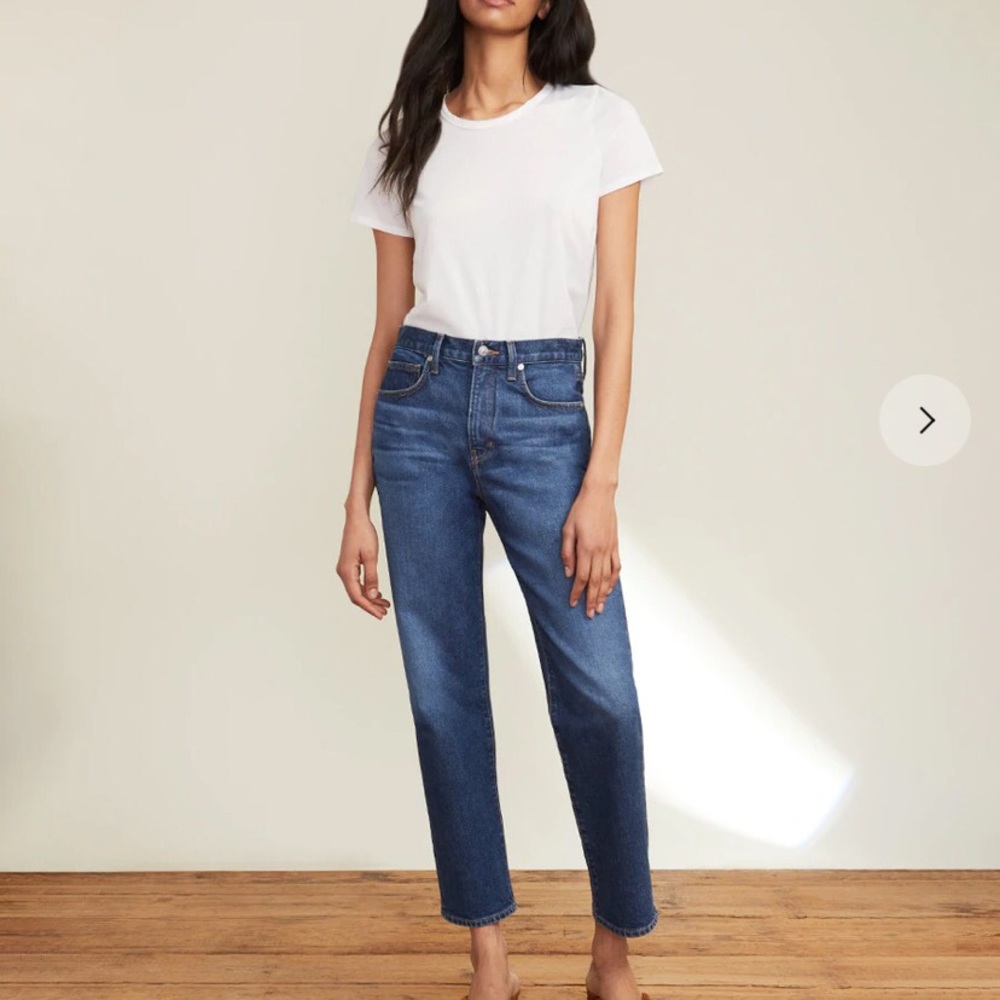 Veronica Beard Ryleigh Slim Straight Denim Jean Pants Blue NWT High Rise 31/12